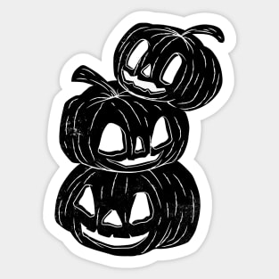 three pumpkins vintage Sticker